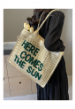Women's woven tote bag Here Comes The Sun 527549
