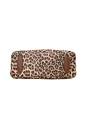 Women's leopard print handbag with decorative chain 527607