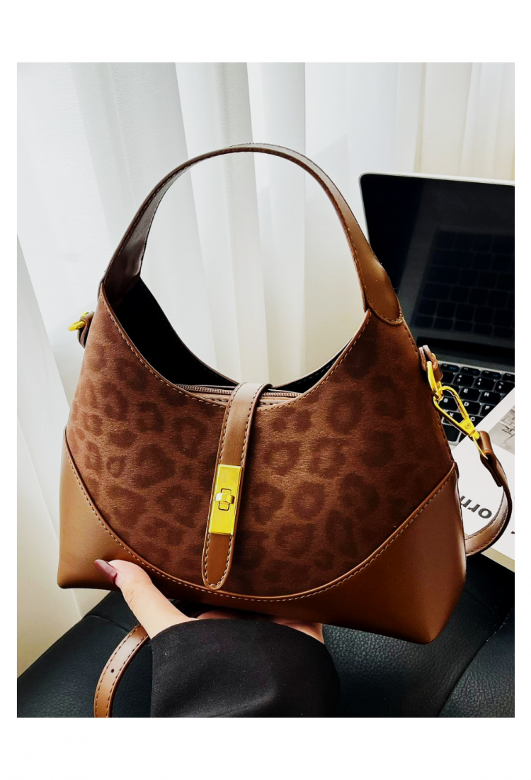Women's leopard style shoulder and crossbody bag 527542