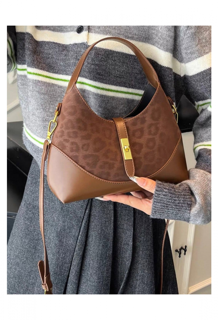 Women's leopard style shoulder and crossbody bag 527542