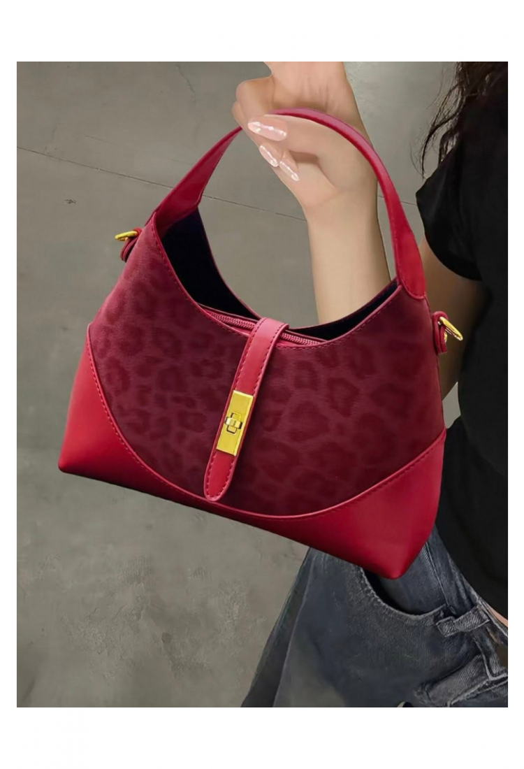 Women's leopard style shoulder and crossbody bag 527542