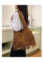 Women's boho fringe shoulder bag 527620