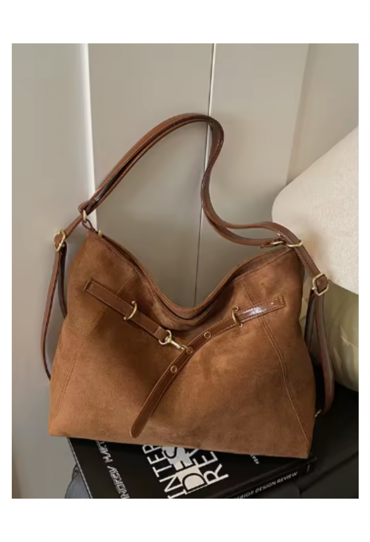Women's suede style shoulder and crossbody bag 527660