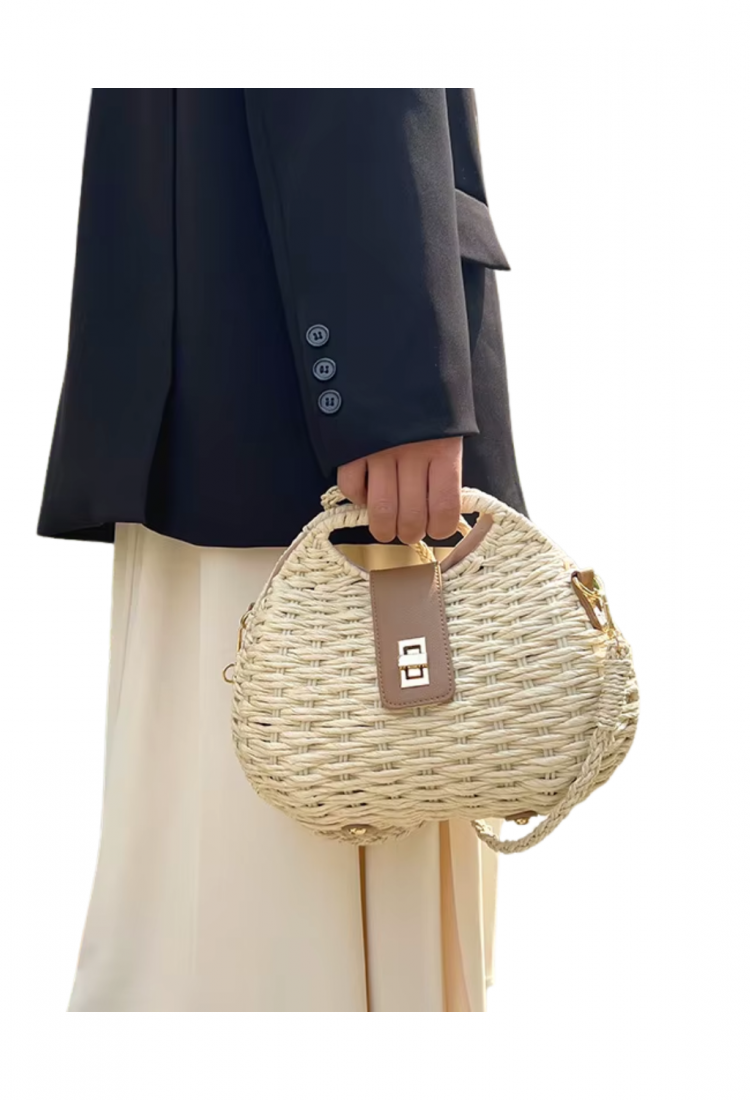 Women's woven handbag and crossbody bag 527548