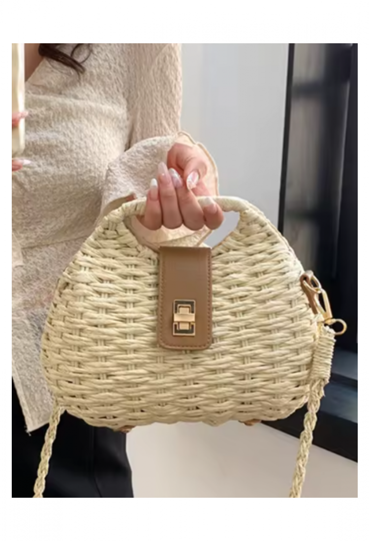 Women's Woven Bag 527548 Women's woven handbag and crossbody bag 527548