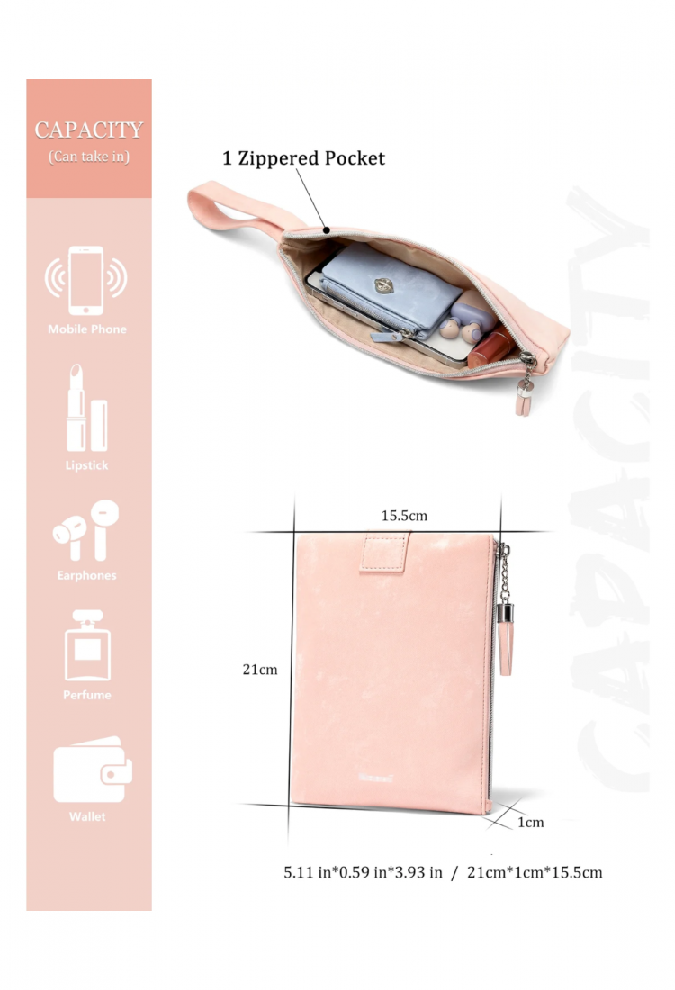 Women's wristlet pouch bag with wrist strap 527637
