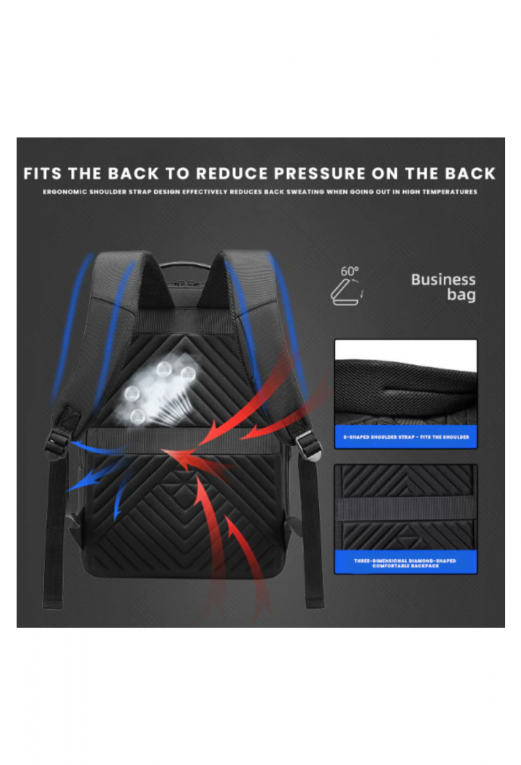 Anti-theft laptop backpack with USB charging port 527643