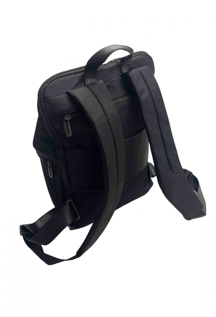 Black anti-theft backpack with front zip pocket 527642