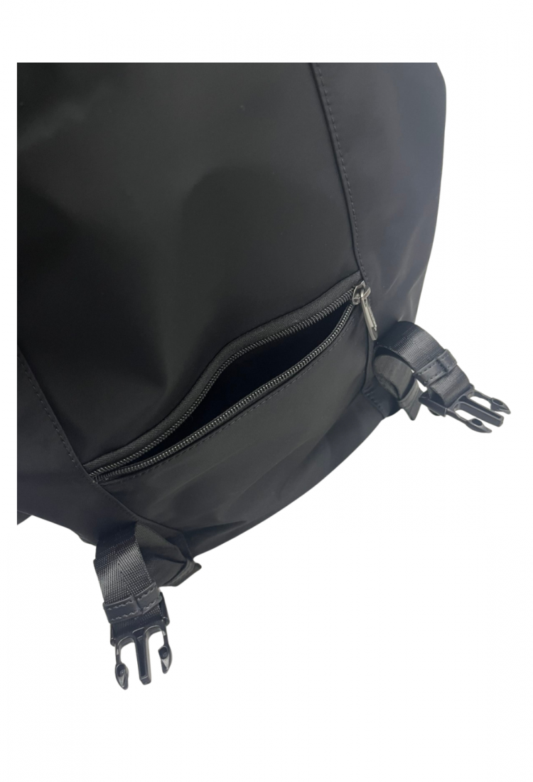 Black anti-theft backpack with front zip pocket 527642