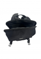 Black anti-theft backpack with front zip pocket 527642