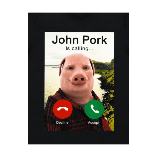 Ανδρική Κοντομάνικη Μπλούζα "John Pork Is Calling" 63836