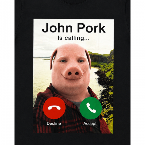 Ανδρική Κοντομάνικη Μπλούζα "John Pork Is Calling" 63836