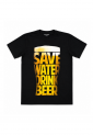 Ανδρική Μπλούζα Save Water Drink Beer 100% Βαμβάκι Ανδρική κοντομάνικη μπλούζα Save Water Drink Beer με στάμπα ποτήρι μπίρας από 100% βαμβάκι