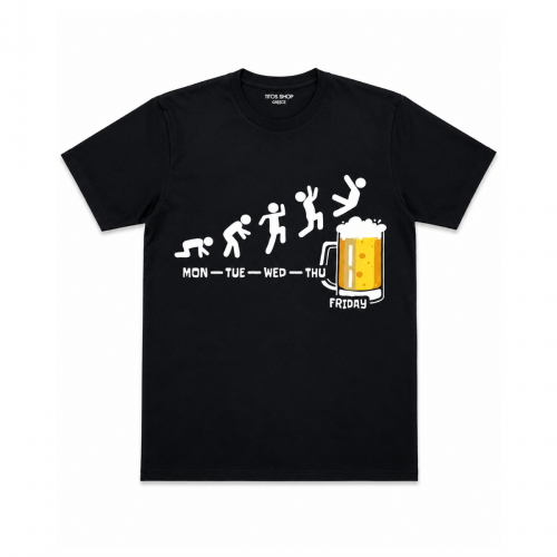 Ανδρική Κοντομάνικη Μπλούζα "Friday Beer Evolution" 63839