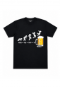 Ανδρική Μπλούζα Friday Beer Evolution 100% Βαμβάκι Ανδρική μαύρη κοντομάνικη μπλούζα Friday Beer Evolution από 100% βαμβάκι