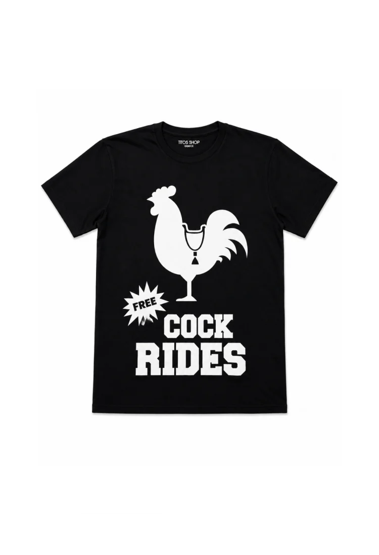 Ανδρική Κοντομάνικη Μπλούζα Free Cock Rides Κόκορας 100% Βαμβάκι> Ανδρική Κοντομάνικη Μπλούζα Free Cock Rides Κόκορας 100% Βαμβάκι