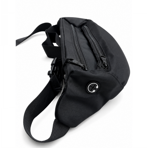 Black Unisex Waist & Crossbody Bag 527654