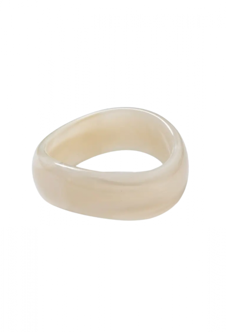 Women's marble effect bone style bangle bracelet
