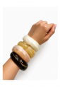 Women's marble effect bone style bangle bracelet
