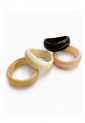Women's marble effect bone style bangle bracelet