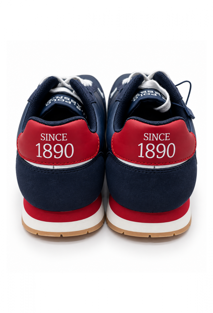 Ανδρικά sneakers U.S. Polo Assn. μπλε με κόκκινες και λευκές λεπτομέρειες 528819