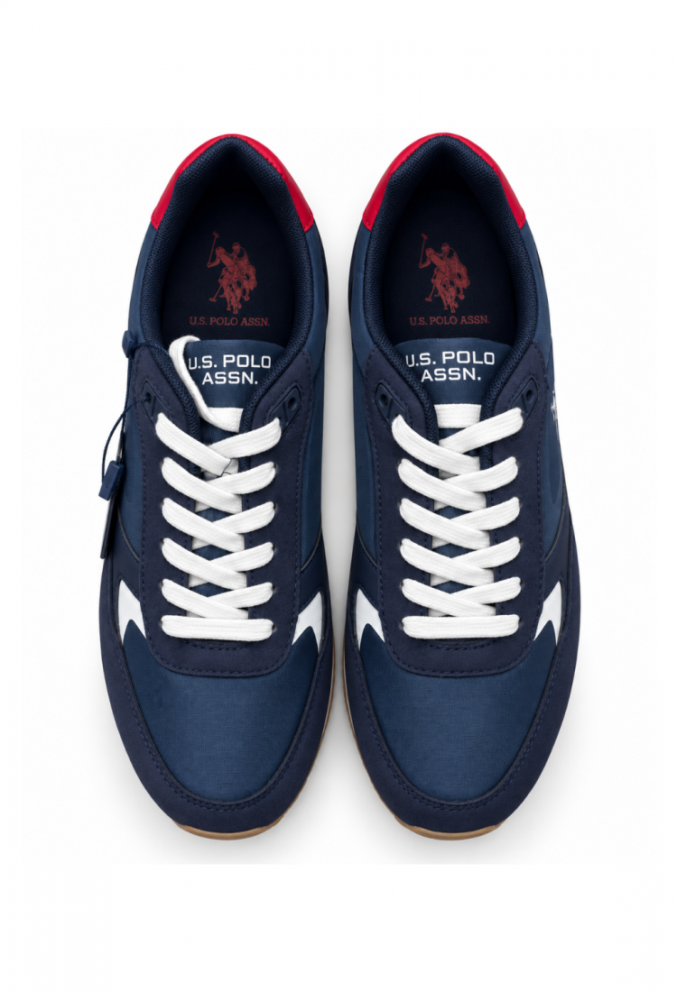 Ανδρικά sneakers U.S. Polo Assn. μπλε με κόκκινες και λευκές λεπτομέρειες 528819