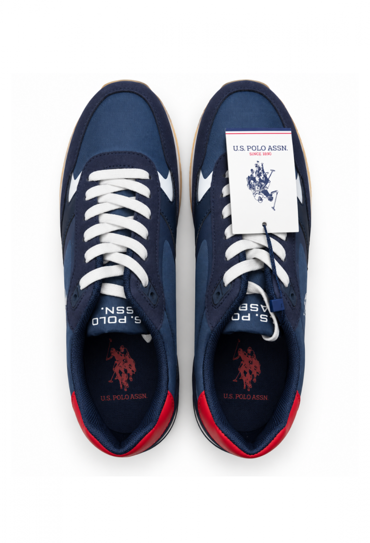 Ανδρικά Sneakers U.S. Polo Assn. Μπλε 528819 Ανδρικά sneakers U.S. Polo Assn. μπλε με κόκκινες και λευκές λεπτομέρειες 528819