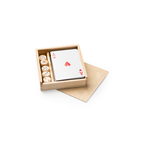 Wooden Playing Cards & Dice Set 528943