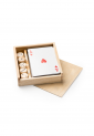 Wooden playing cards and dice set 528943