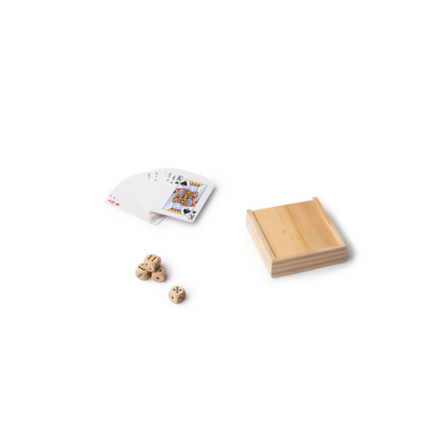 Wooden Playing Cards & Dice Set 528943 Wooden Playing Cards & Dice Set 528943