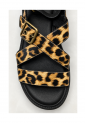 Γυναικεία πέδιλα animal print με χιαστί λουράκια 528759