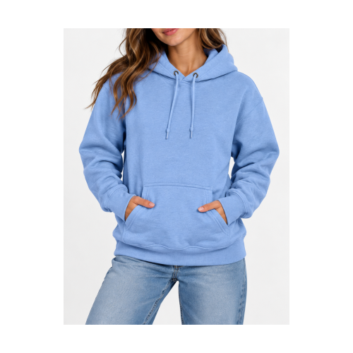 Women's Plain Hoodie with Kangaroo Pocket 520275