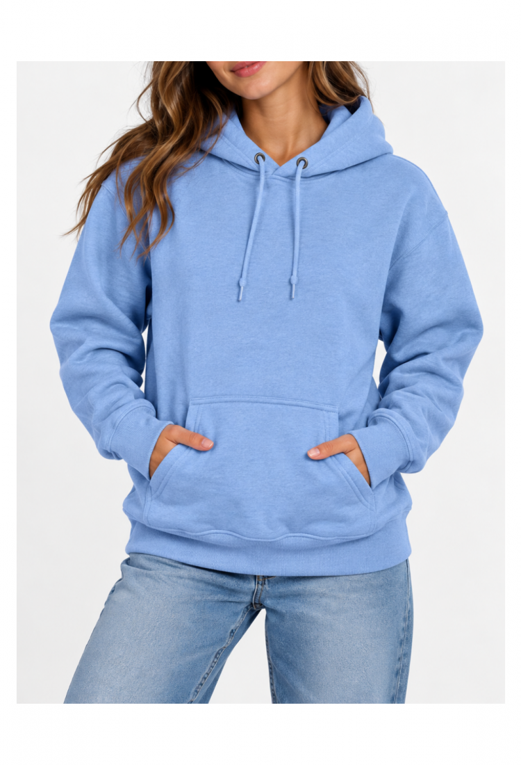 Women's plain hoodie with kangaroo pocket 520275