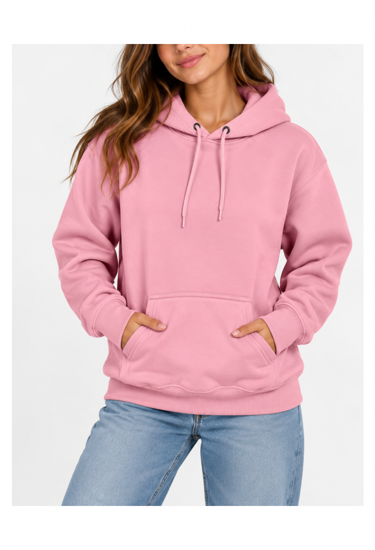 Women's plain hoodie with kangaroo pocket 520275