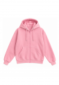 Women's plain zip-up hoodie with front pockets 521003