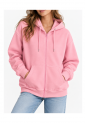 Women's Plain Zip-Up Hoodie 521003 Women's plain zip-up hoodie with front pockets 521003