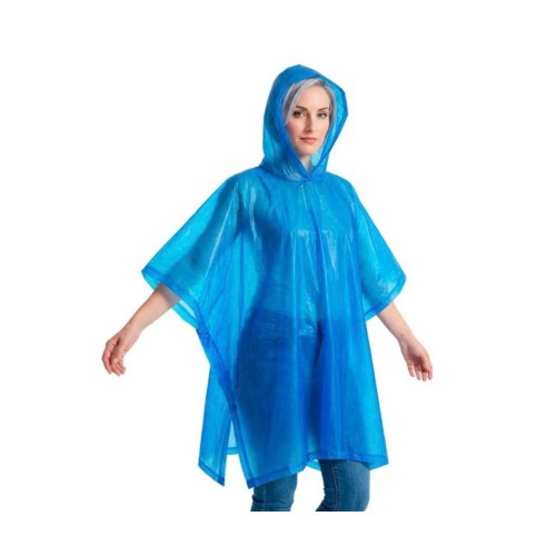 Hooded Windbreaker Rain Poncho – Blue 528855