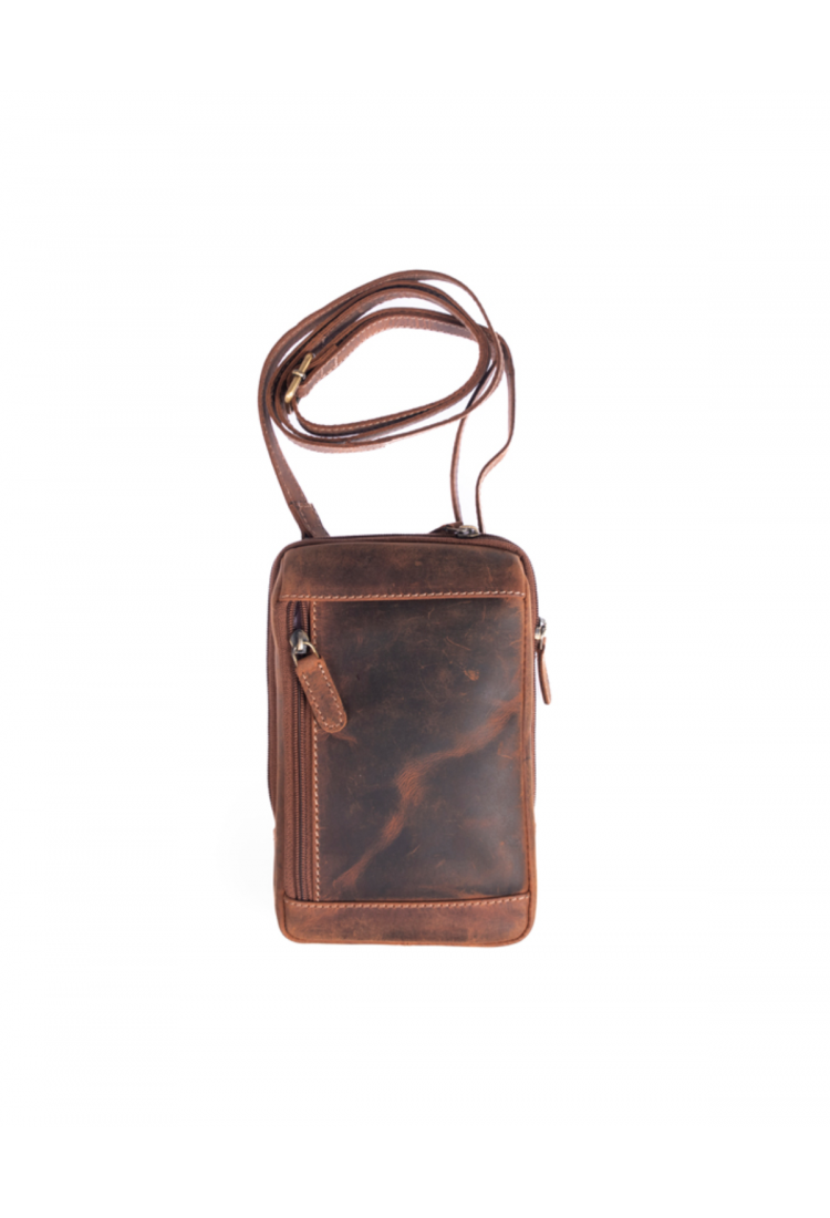 Leather Shoulder Bag with Multiple Compartments> Leather Shoulder Bag with Multiple Compartments