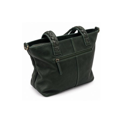 Women's Green Leather Shoulder Bag 528962