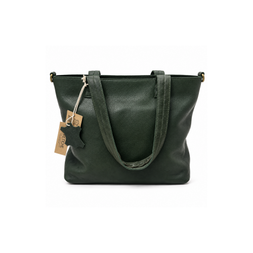 Women's Green Leather Shoulder Bag 528962