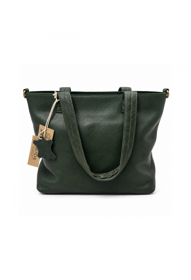 Women's Green Leather Shoulder Bag 528962> Women's Green Leather Shoulder Bag 528962