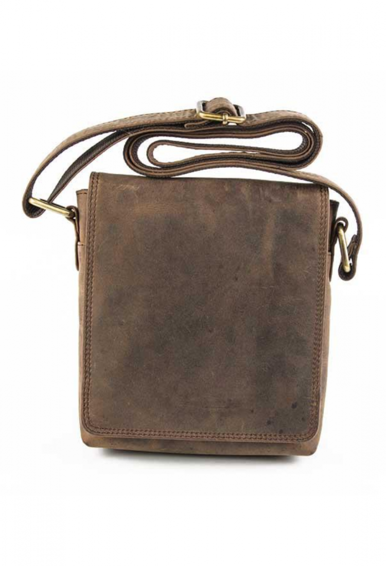 Brown leather crossbody bag with flap and adjustable strap 528966 Brown leather crossbody bag with flap and adjustable strap 528966