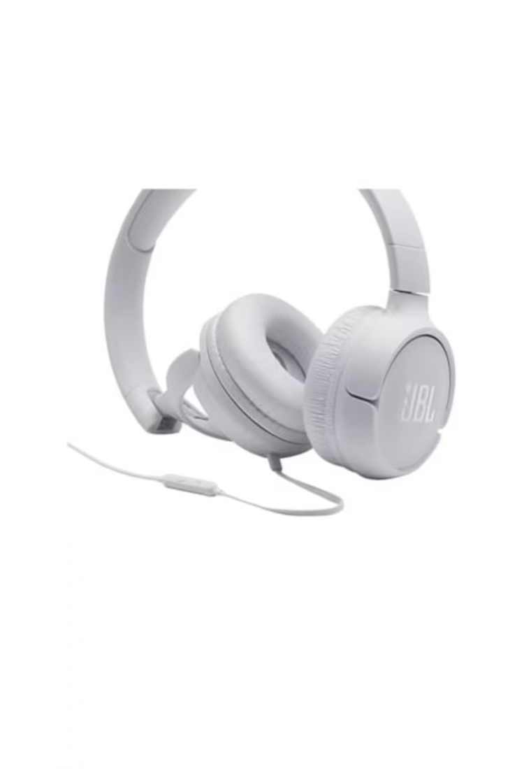 JBL Tune 500 white on-ear wired headphones 529084