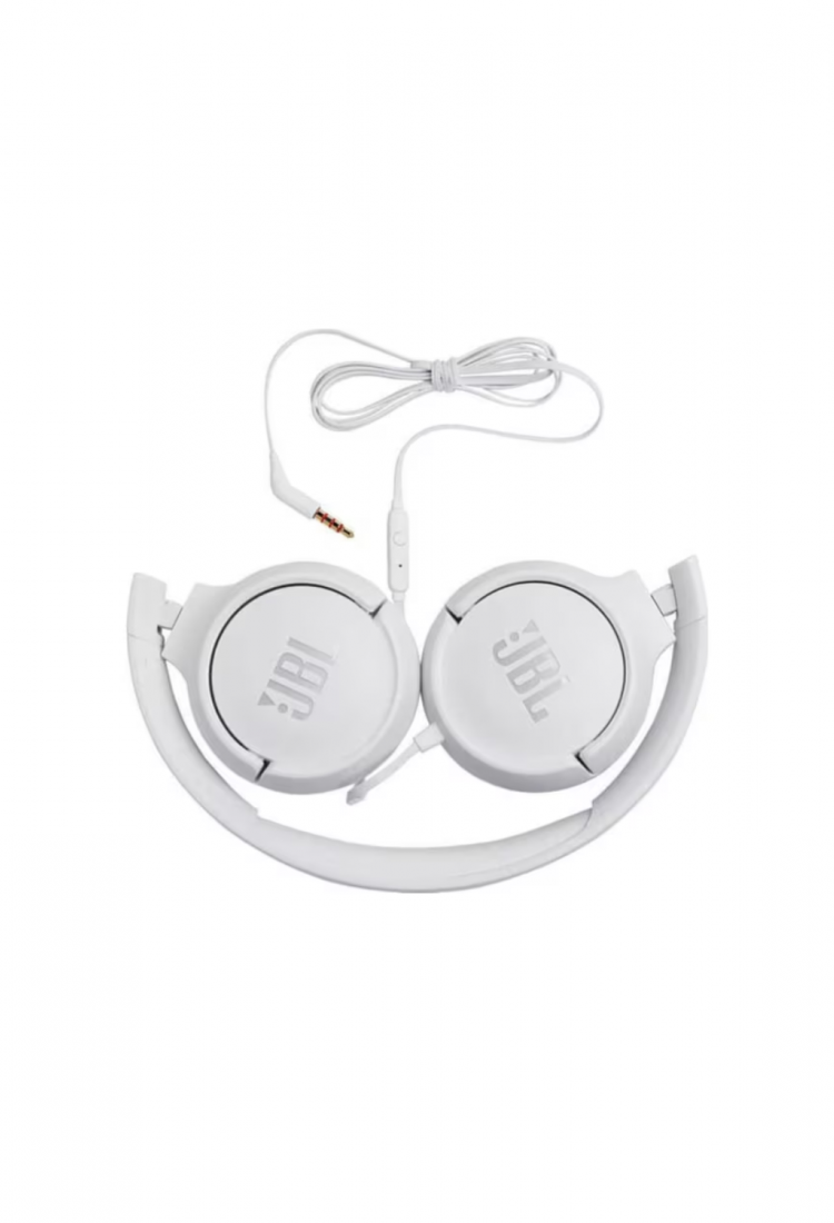 JBL Tune 500 white on-ear wired headphones 529084
