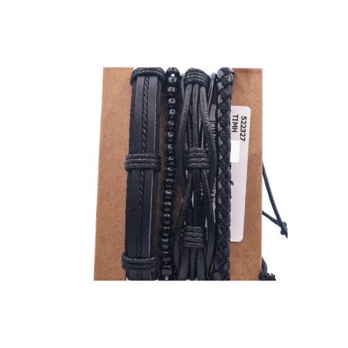 Leather Bracelets Set 4 Pieces 522327