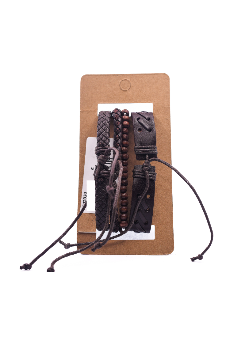 Leather Bracelets Set 4 Pieces 522330 Leather Bracelets Set 4 Pieces 522330