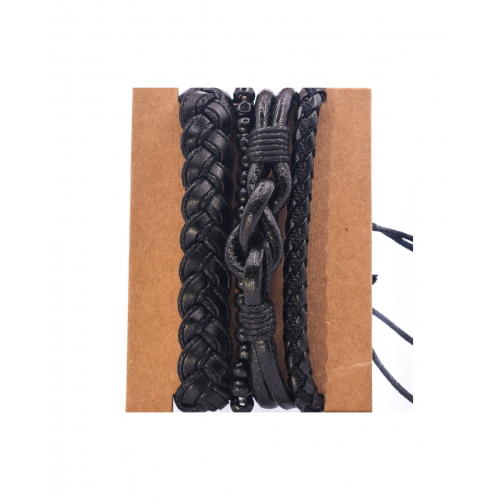 Leather Bracelets Set 4 Pieces 522332