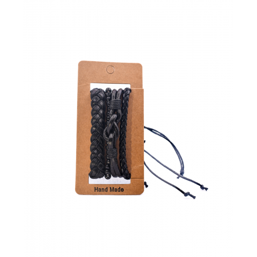 Leather Bracelets Set 4 Pieces 522332