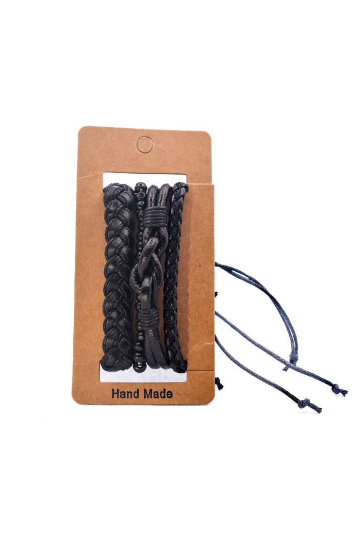 Leather Bracelets Set 4 Pieces 522332 Leather Bracelets Set 4 Pieces 522332