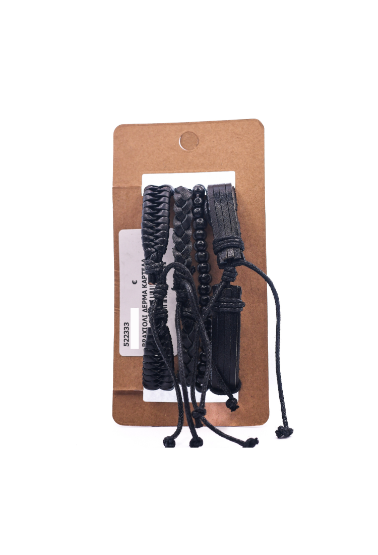 Leather Bracelets Set 4 Pieces 522333